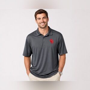 Antigua Oklahoma Sooners OU Polo Shirt Men’s 3XL Smoke Gray NCAA NWT